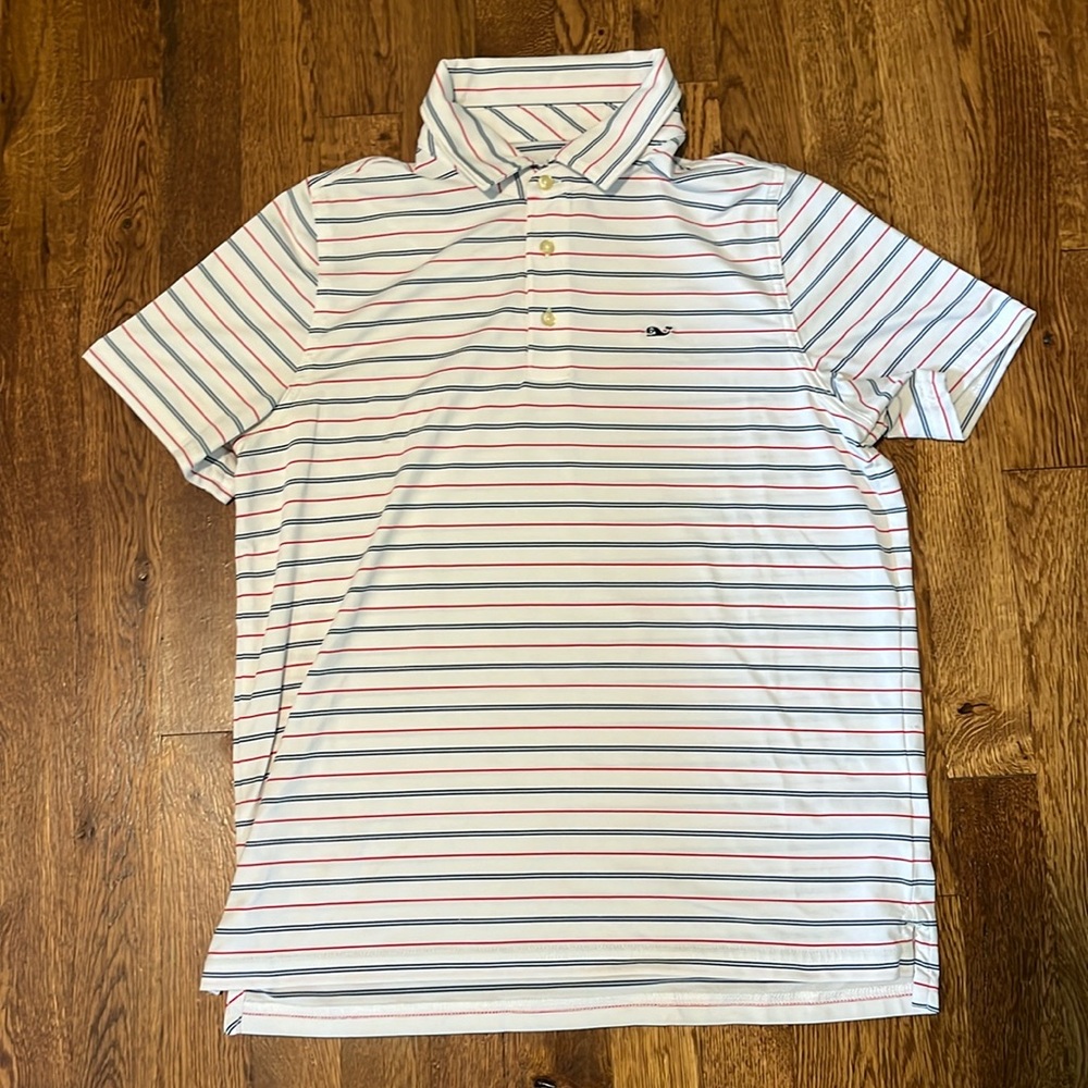 Tri Color red white blue Boys Polo Vineyard Vines L